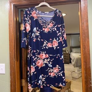 Floral swing dress